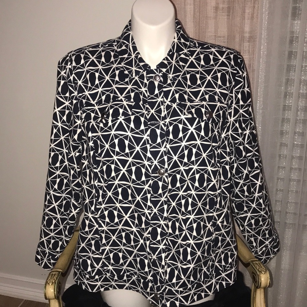 Navy blue and white jacket